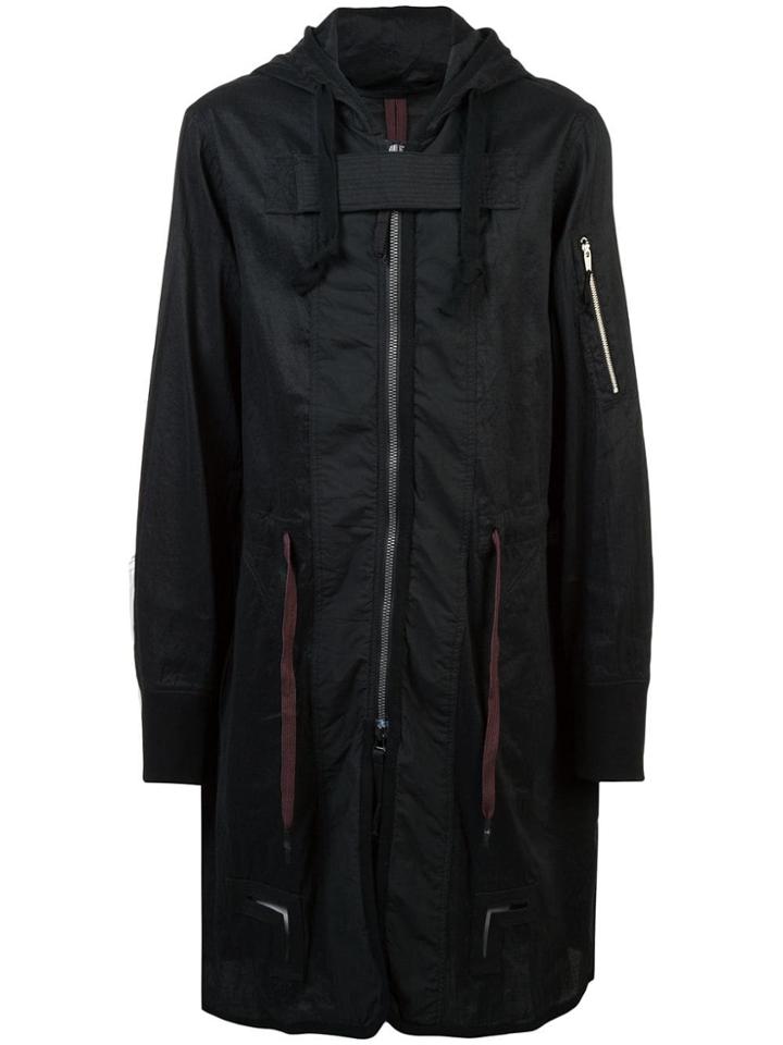 Ziggy Chen Hooded Parka Coat - Black