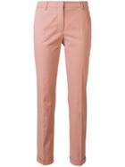 Incotex Cropped Trousers - Pink & Purple