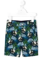 Stella Mccartney Kids - Palm Tree Chino Shorts - Kids - Cotton - 24 Mth, Blue