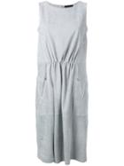 Fabiana Filippi Gathered-front Dress, Women's, Size: 40, Grey, Leather