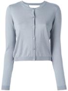 Red Valentino Tulle Insert Cardigan, Women's, Size: Xs, Grey, Cashmere/silk/polyamide