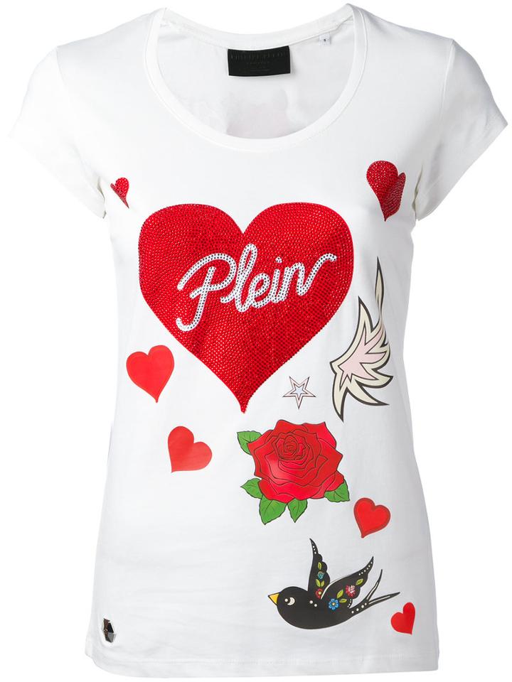 Philipp Plein - Balinay Prussian T-shirt - Women - Cotton - M, White, Cotton