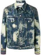 Gucci Washed Studded Denim Jacket - Blue