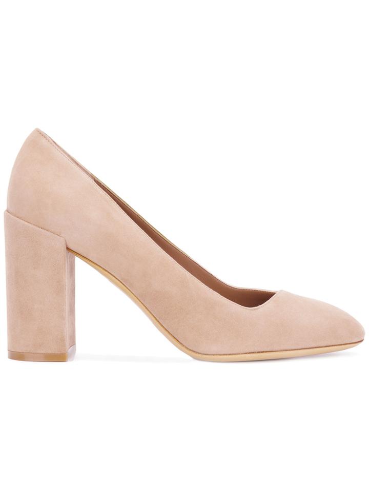 Salvatore Ferragamo Block Heel Pumps - Nude & Neutrals