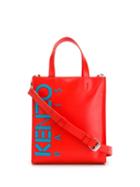 Kenzo Colour-block Logo Tote - Red