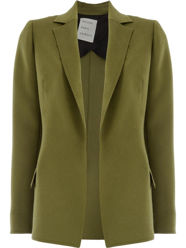 Maison Rabih Kayrouz Open Front Blazer - Green