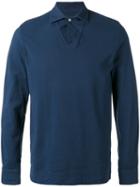 Danolis Longsleeved Polo Shirt, Men's, Size: Large, Blue, Cotton