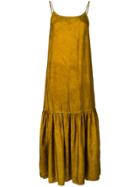 Uma Wang Tiered Slip Dress - Gold