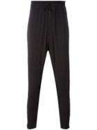 Y-3 Drawstring Track Pants, Men's, Size: Large, Black, Cotton/spandex/elastane