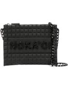No Ka' Oi Bead Embroidered Waffled Crossbody - Black
