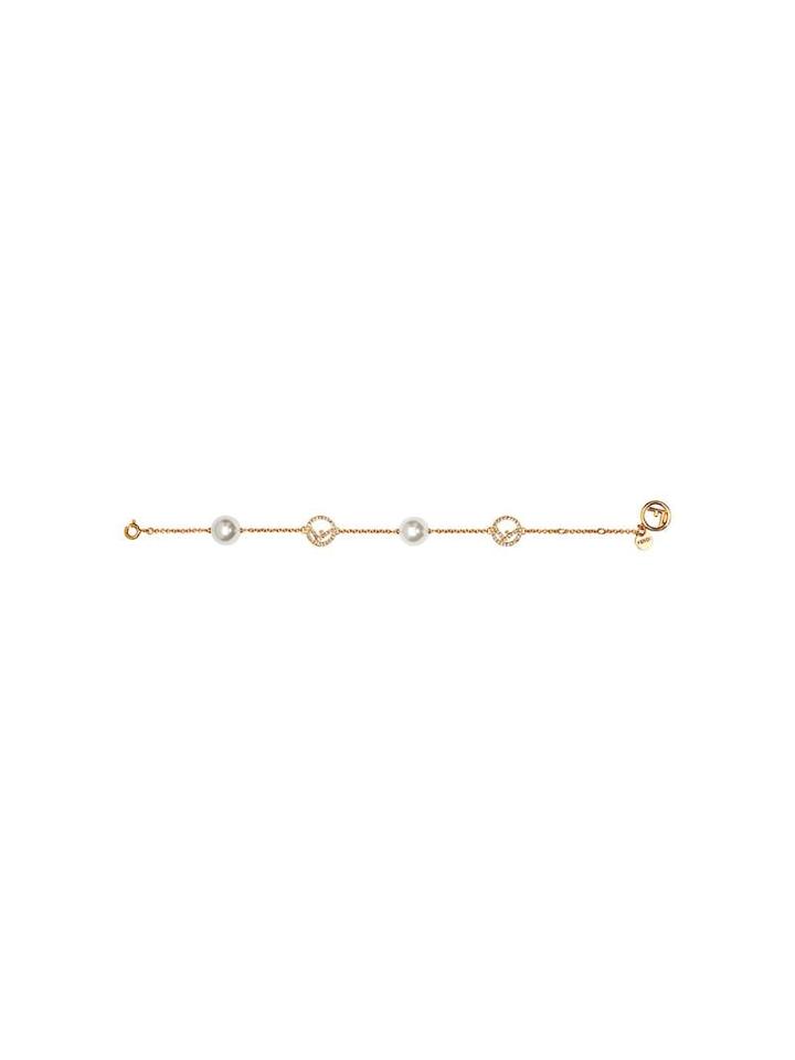 Fendi Logo Charm Chain Bracelet - Gold