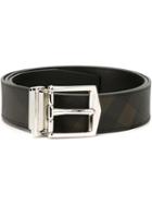 Burberry Checked Belt, Men's, Size: 105, Black, Leather