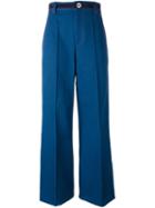 Marc Jacobs 'bowie' Denim Trousers, Women's, Size: 10, Blue, Cotton/polyurethane/calf Suede