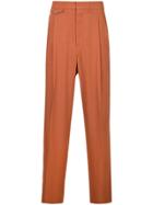 Lemaire High Waisted Loose Fit Trousers - Yellow & Orange
