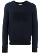 Ami Alexandre Mattiussi Terycloth Ami Logo Sweatshirtr, Men's, Size: Xl, Blue, Cotton