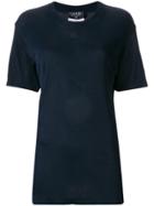 Chanel Pre-owned Embroidered Cc T-shirt - Blue