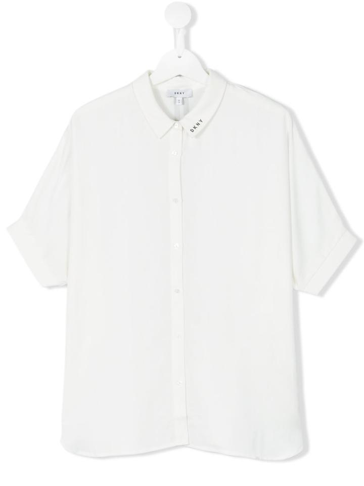 Dkny Kids - Teen Pointed Collar Shirt - Kids - Lyocell/viscose - 16 Yrs, White