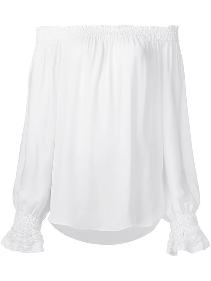 Kobi Halperin Off-the-shoulder Blouse, Women's, Size: Xl, White, Silk