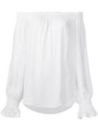 Kobi Halperin Off-the-shoulder Blouse, Women's, Size: Xl, White, Silk