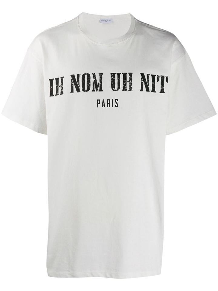 Ih Nom Uh Nit Printed Logo Oversized T-shirt - White