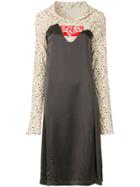 Aalto Hoodie Mixed Jersey Dress - Black