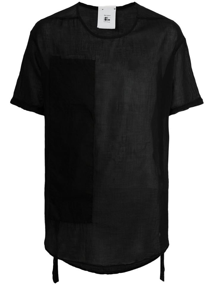 Lost & Found Rooms Asymmetric Hem T-shirt - Black
