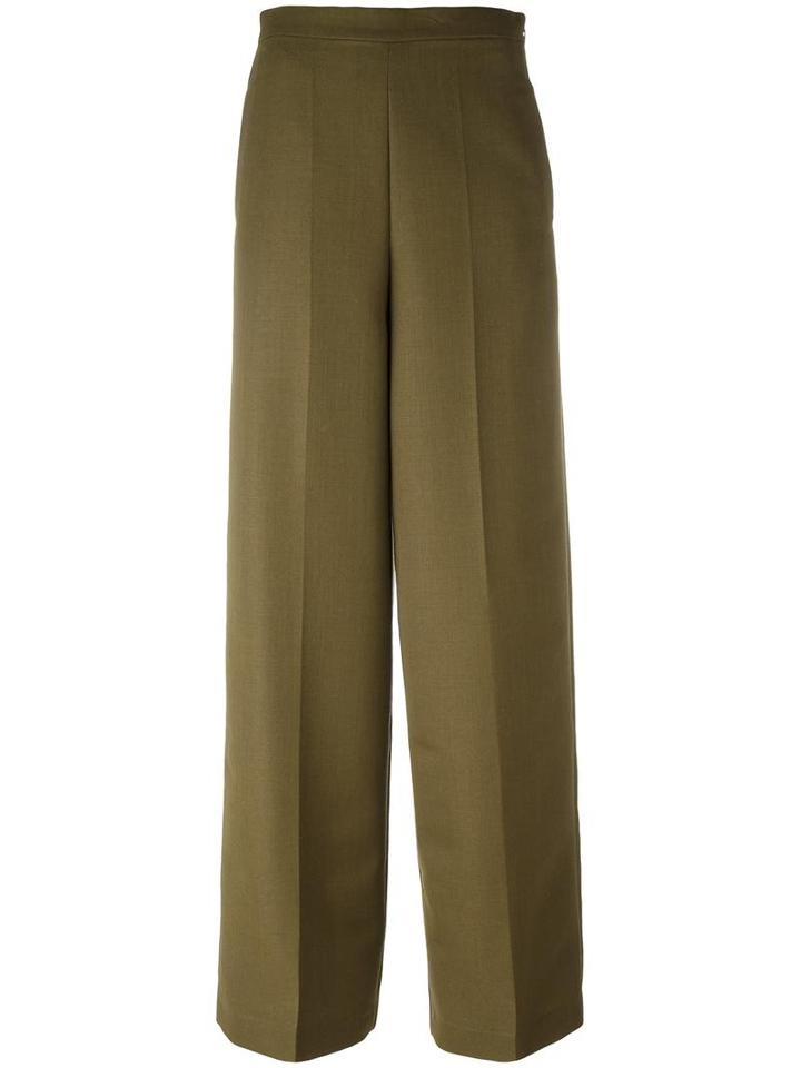 Ports 1961 Tailored Straight Trousers, Women's, Size: 40, Green, Wool/mohair/polyamide/viscose