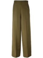 Ports 1961 Tailored Straight Trousers, Women's, Size: 40, Green, Wool/mohair/polyamide/viscose