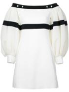 David Koma Loose-fit Sleeves Off-shoulders Dress, Women's, Size: 10, White, Spandex/elastane/acetate/viscose