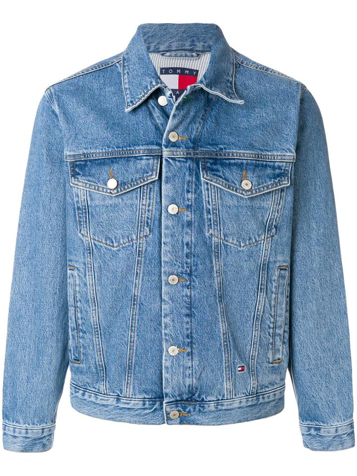 Tommy Hilfiger Back Patch Denim Jacket - Blue