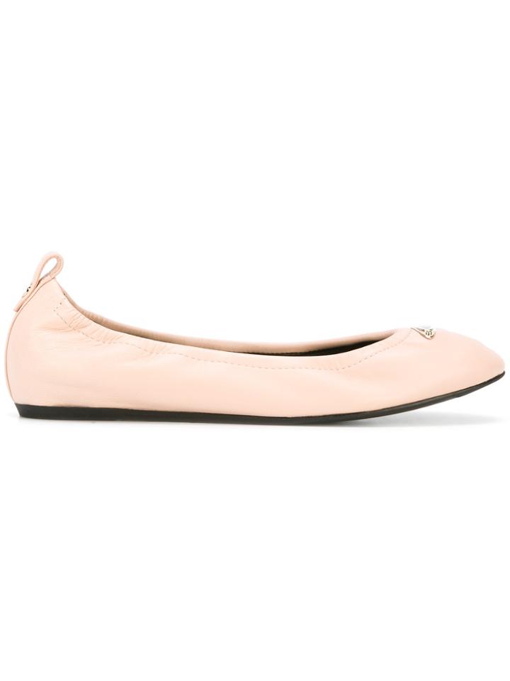 Lanvin Classic Logo Plaque Ballerinas - Pink & Purple