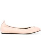 Lanvin Classic Logo Plaque Ballerinas - Pink & Purple