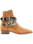 Amiri Scarf Tie Ankle Boots - Brown