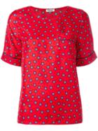 P.a.r.o.s.h. Printed Stars T-shirt, Women's, Red, Silk