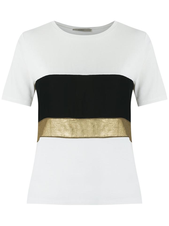 Egrey - Panelled T-shirt - Women - Spandex/elastane/viscose - M, White, Spandex/elastane/viscose