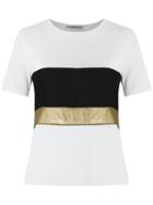 Egrey - Panelled T-shirt - Women - Spandex/elastane/viscose - M, White, Spandex/elastane/viscose