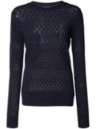 Grey Jason Wu - Perforated Jumper - Women - Viscose - S, Black, Viscose