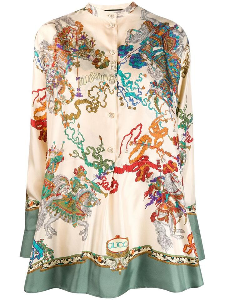Gucci Printed Blouse - Neutrals