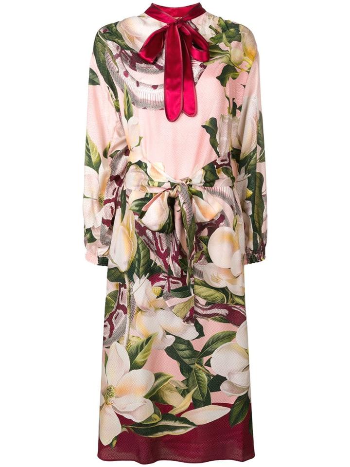 F.r.s For Restless Sleepers Long Sleeve Floral Dress - Pink