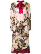 F.r.s For Restless Sleepers Long Sleeve Floral Dress - Pink