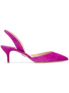 Paul Andrew Pointed Sling Back Pumps - Pink & Purple