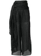 Alexandre Vauthier Transparent Dotted Flared Trousers - Black