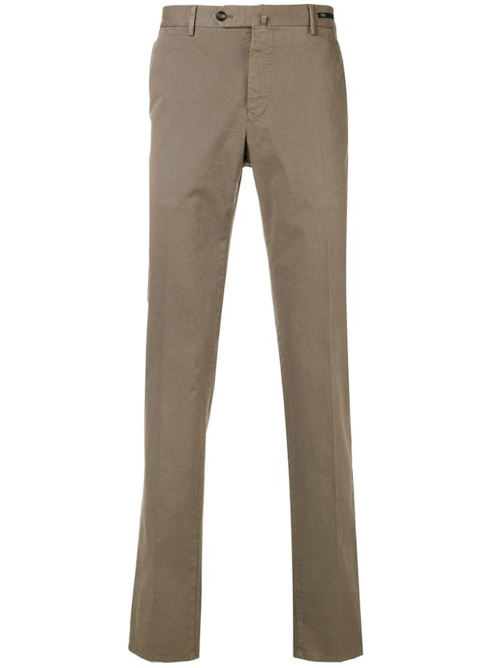 Pt01 Straight Fit Chinos - Brown
