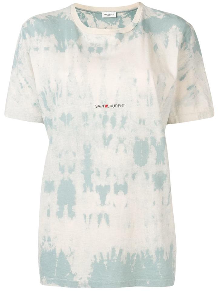 Saint Laurent Tie-dye T-shirt - Blue