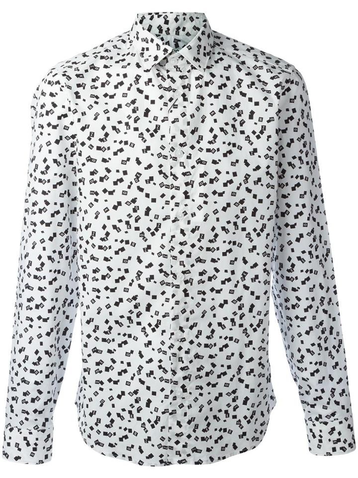 Kenzo Post It Slim-fit Shirt - White