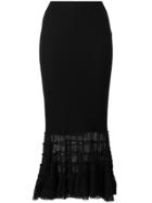 Jean Paul Gaultier Vintage Ruffled Mesh Panel Skirt - Black
