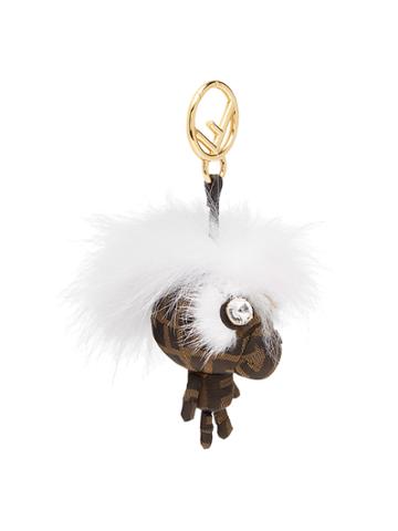 Fendi Space Monkey Charm - White