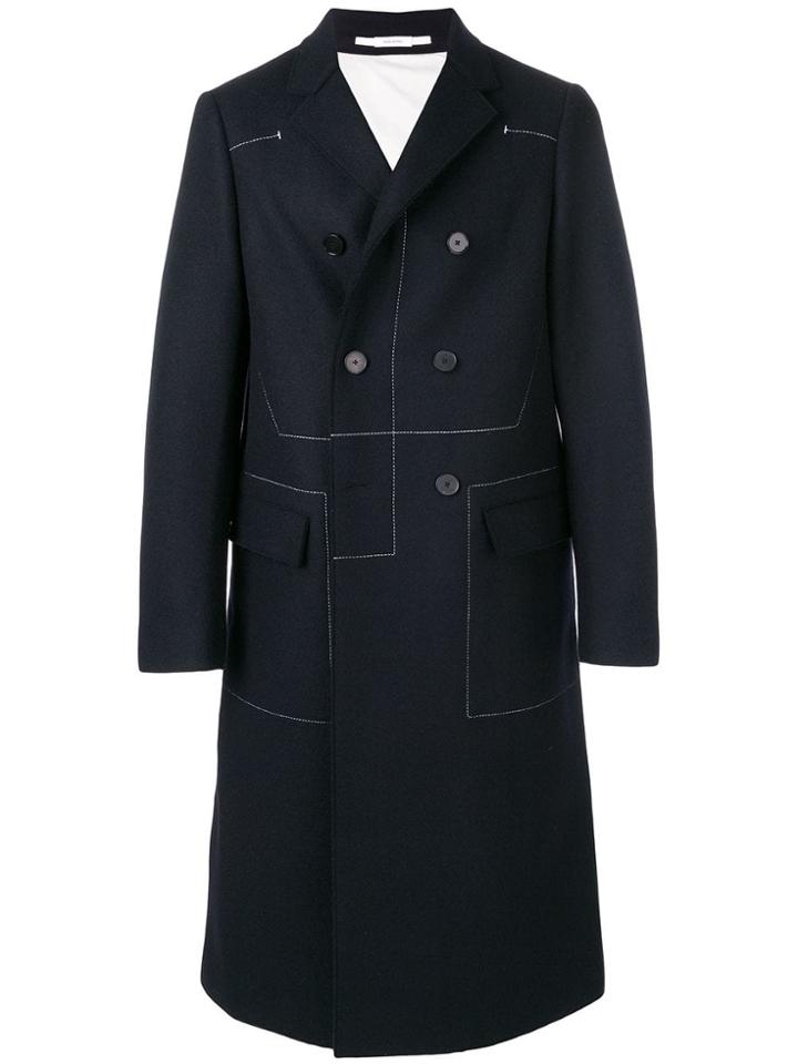 Jil Sander Stitch Detail Trench - Blue