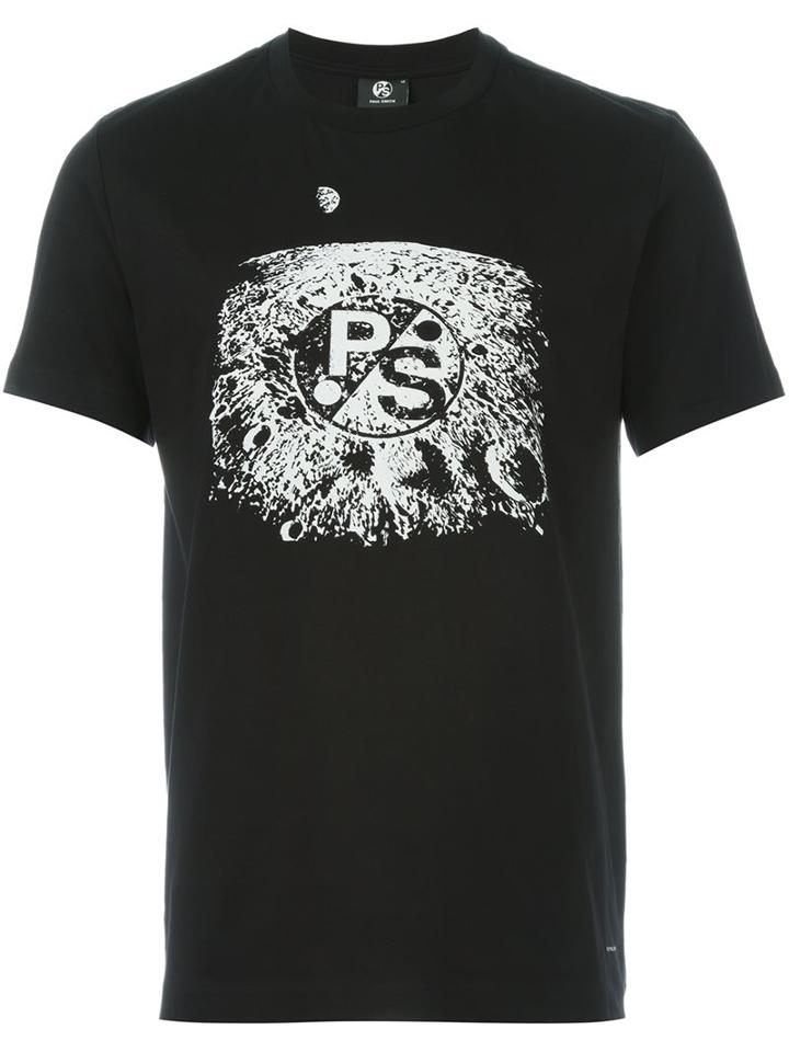 Ps By Paul Smith Logo Print T-shirt, Men's, Size: Large, Black, Cotton