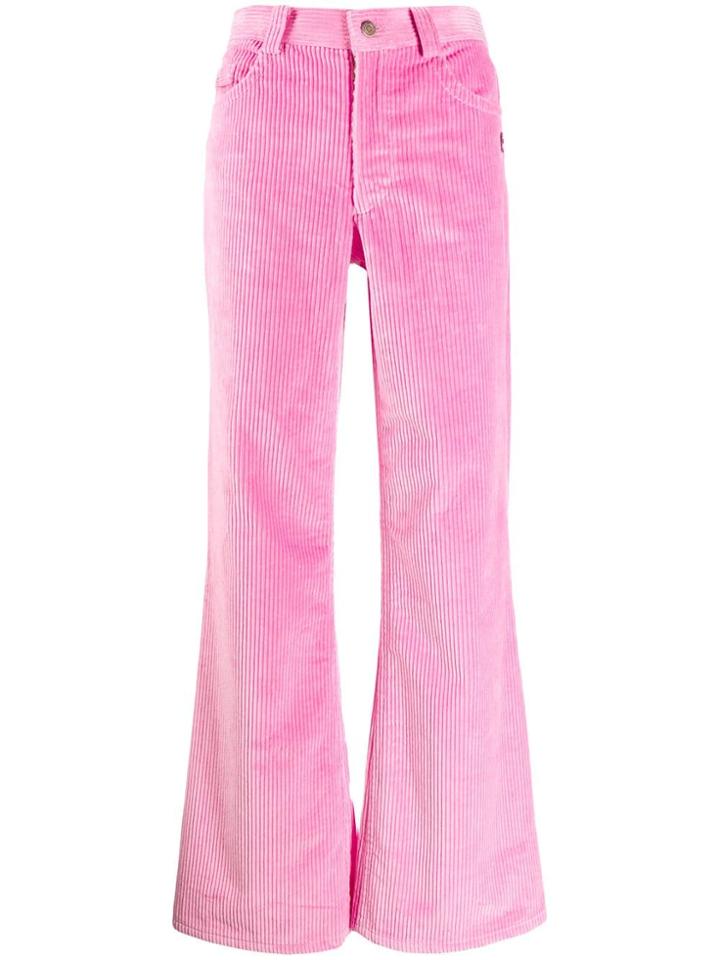 Marc Jacobs Flared Corduroy Trousers - Pink